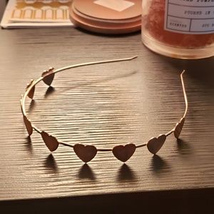 Metal heart headband